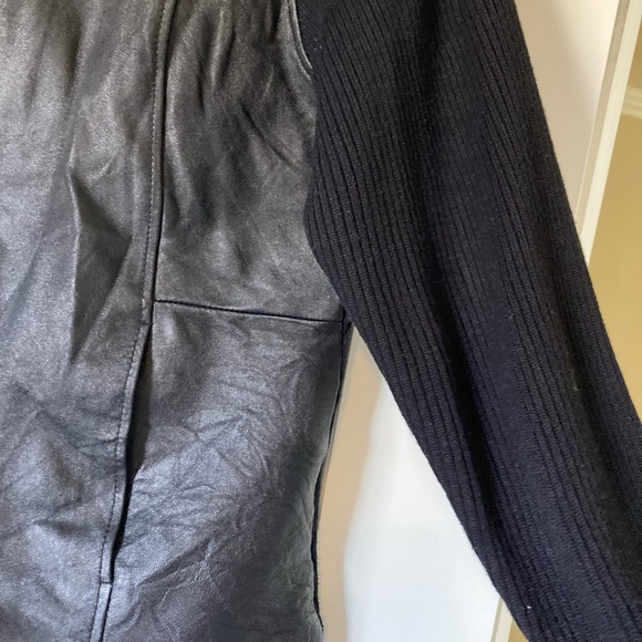 Women’s leather jacket sweater - Picture 3 of 6